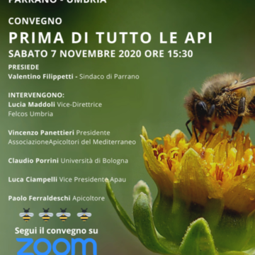 Sabato 7 novembre a Parrano (TR) si svolgerà il Convegno “Prima di Tutto le Api”