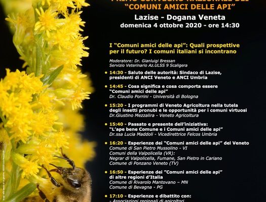 Il 4 ottobre si terrà il Primo Convegno Nazionale dei “Comuni Amici delle Api”