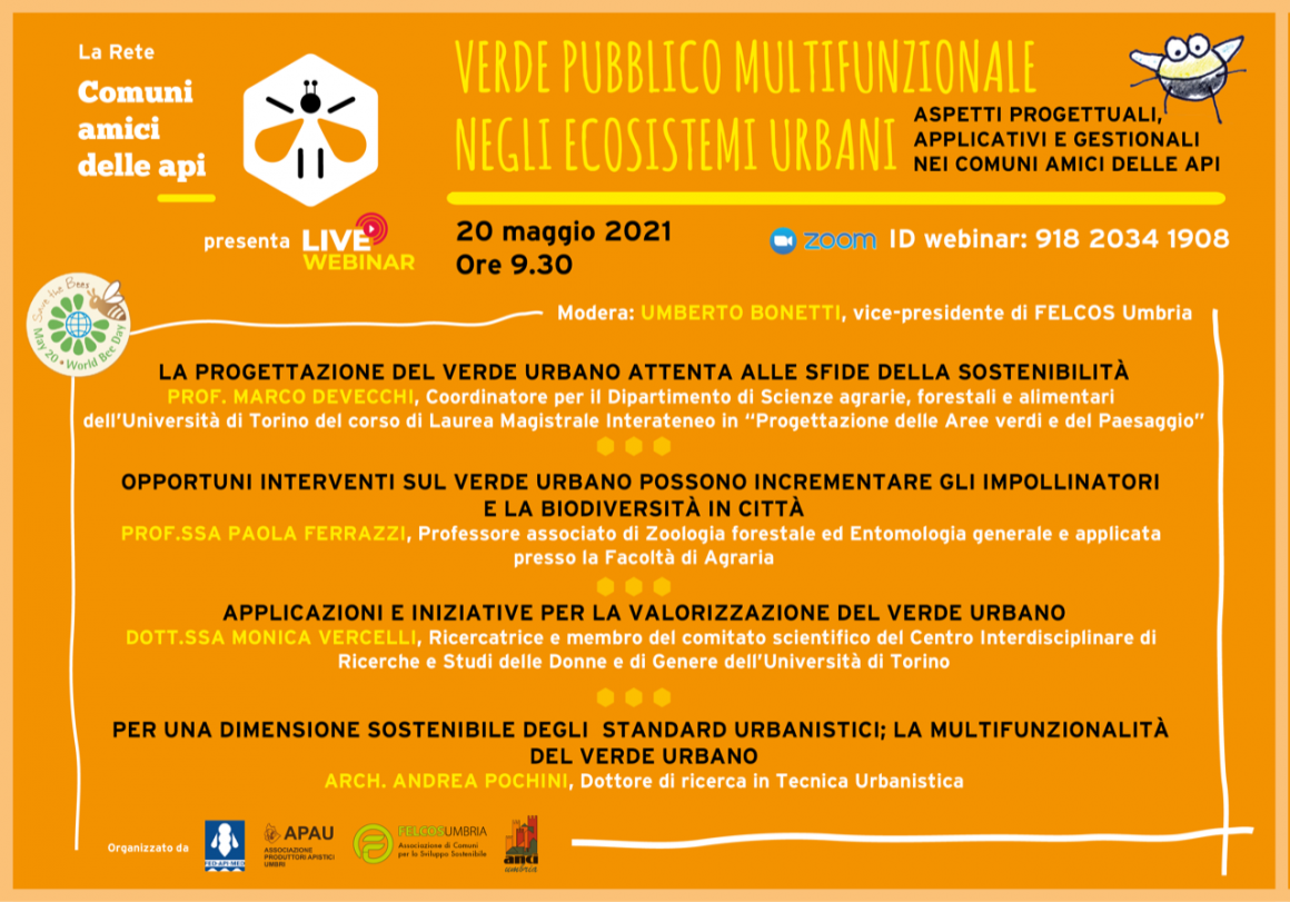 Webinar 20 maggio 2021 “Verde pubblico multifuzionale negli ecosistemi urbani”