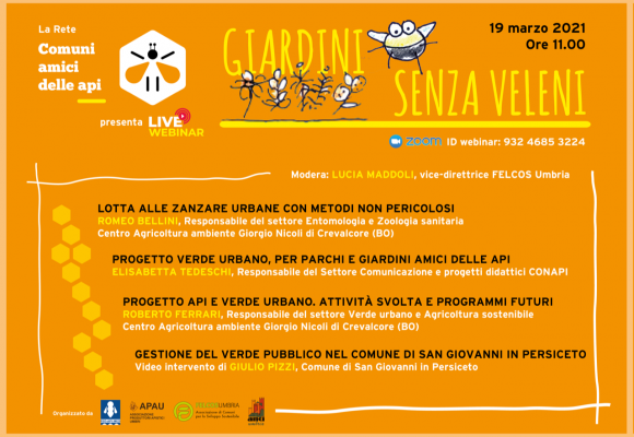 Webinar 19 marzo 2021 “Giardini Senza Veleni”