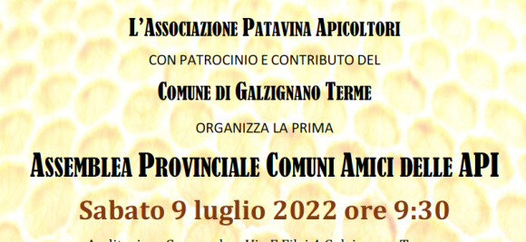 Galzignano Terme: Convegno dei Comuni Amici delle Api padovani